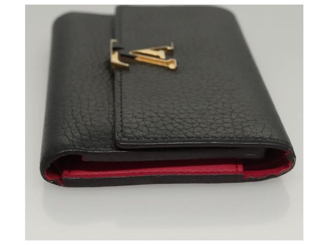 Billetera compacta Capucines de cuero Louis Vuitton Negro - vista 3