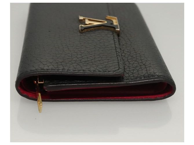Billetera compacta Capucines de cuero Louis Vuitton Negro - vista 4