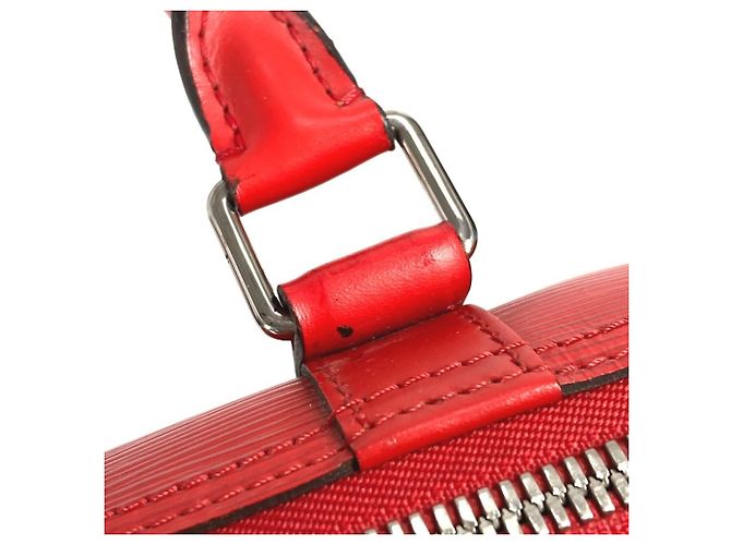 Borsa da viaggio Keepall Bandoulière 45 in pelle Epi Louis Vuitton Bianco Rosso - vista 10