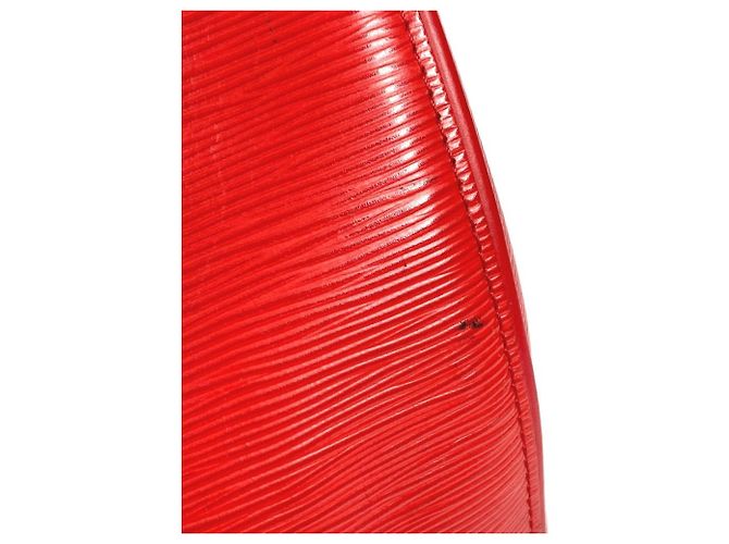 Borsa da viaggio Keepall Bandoulière 45 in pelle Epi Louis Vuitton Bianco Rosso - vista 11