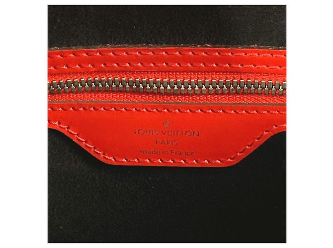 Borsa da viaggio Keepall Bandoulière 45 in pelle Epi Louis Vuitton Bianco Rosso - vista 13