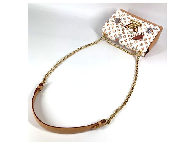 Louis Vuitton Monogram Cat Sack Twist MM Chain Bag White - view 7