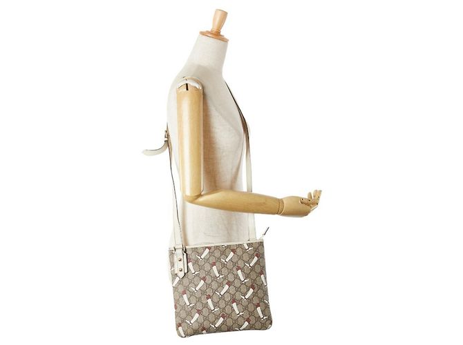 Gucci GG Supreme Boot Print Umhängetasche Mehrfarben Beige - Ansicht 11