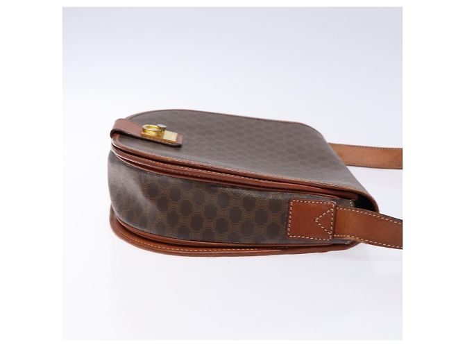 Céline Borsa a Spalla Celine Macadam in Pelle PVC Marrone - vista 3