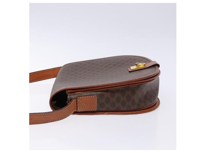 Céline Borsa a Spalla Celine Macadam in Pelle PVC Marrone - vista 4