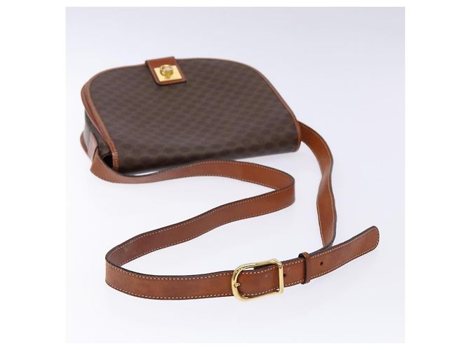 Céline Borsa a Spalla Celine Macadam in Pelle PVC Marrone - vista 7