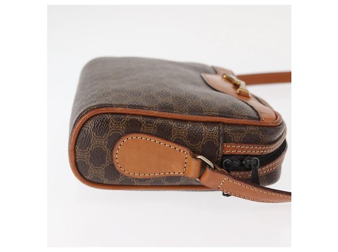 Céline Borsa a Spalla Celine Macadam in Pelle PVC Marrone - vista 3