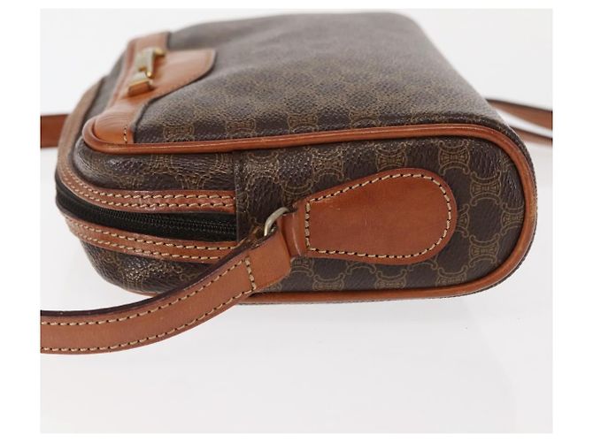 Céline Borsa a Spalla Celine Macadam in Pelle PVC Marrone - vista 4