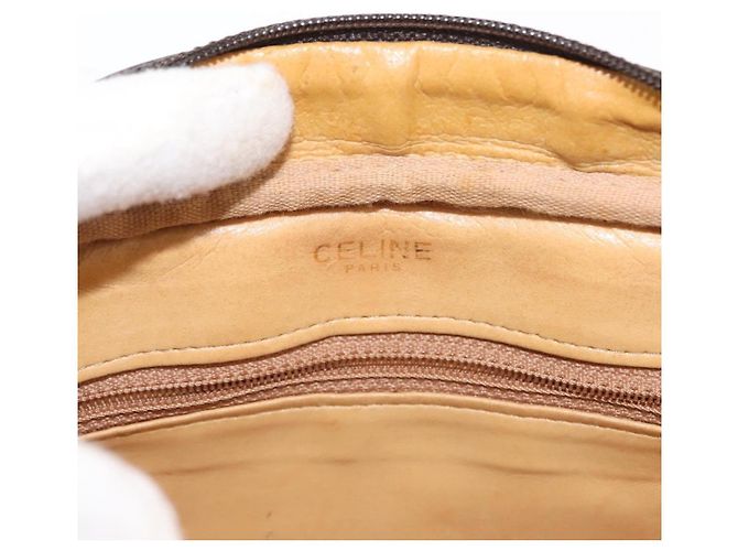 Céline Borsa a Spalla Celine Macadam in Pelle PVC Marrone - vista 6