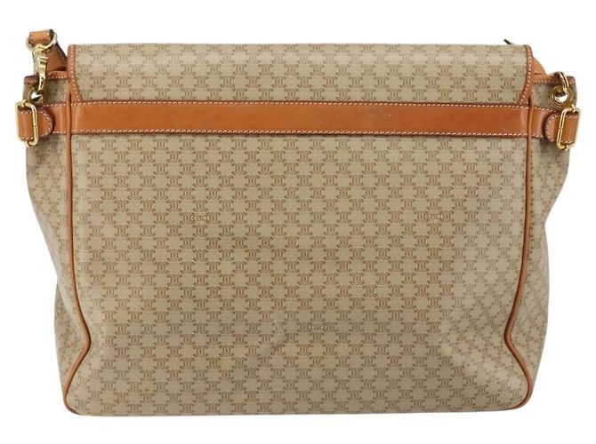 Céline Borsa a Spalla Celine Macadam in Pelle PVC Beige - vista 2