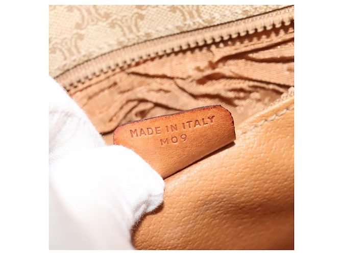 Céline Borsa a Spalla Celine Macadam in Pelle PVC Beige - vista 7