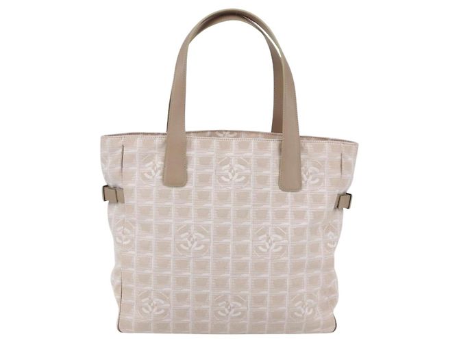 Sac fourre-tout en nylon grand modèle de la ligne de voyage Chanel Rose - vue 2