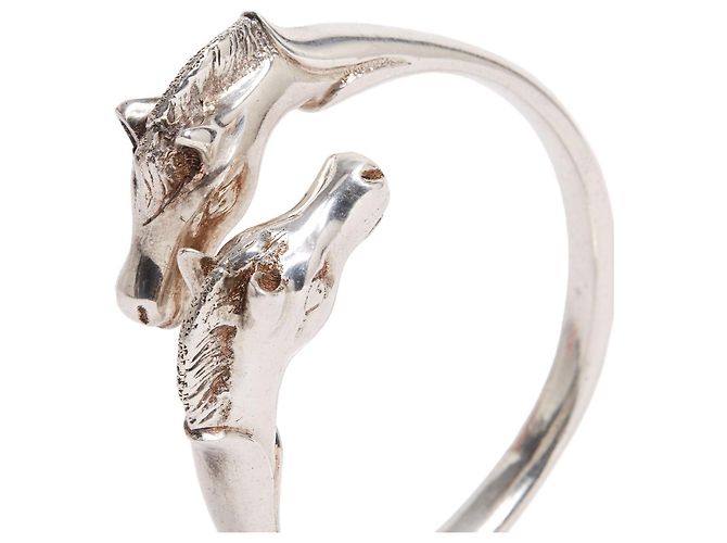 Bracciale Galop Doppio Hermès Argento 1985s Bracciale in Argento Sterling Hermes - vista 3
