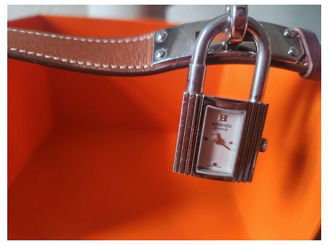 Hermès Kelly PM AC CAD Prata 19009 W025743WW Camelo - vista 2