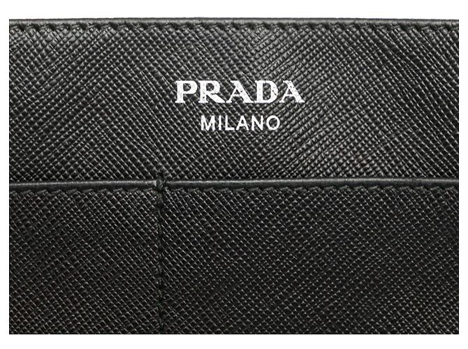 Borsa a tracolla in pelle Saffiano Prada Nero - vista 7