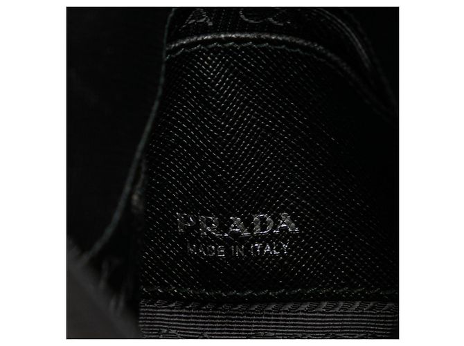 Borsa a tracolla in pelle Saffiano Prada Nero - vista 8