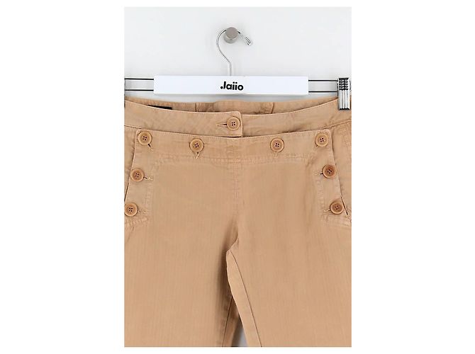 Jean Paul Gaultier Jeans bootcut de algodão bege - vista 2