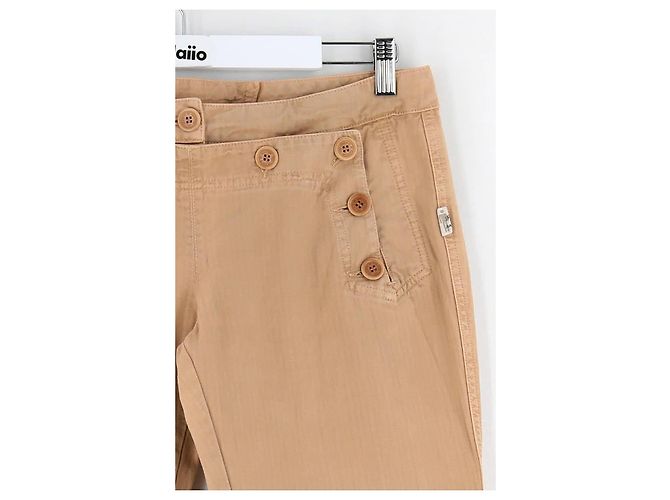 Jean Paul Gaultier Jeans bootcut de algodão bege - vista 3