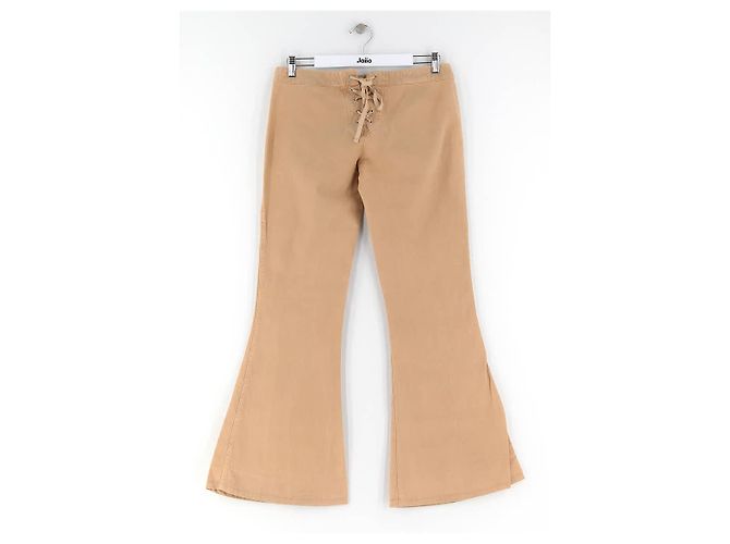 Jean Paul Gaultier Jeans bootcut de algodão bege - vista 4
