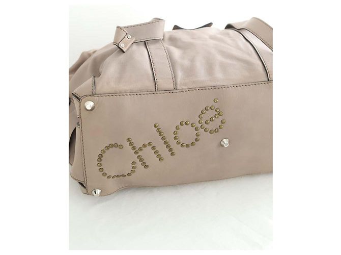 Chloé Borsa in pelle beige - vista 4