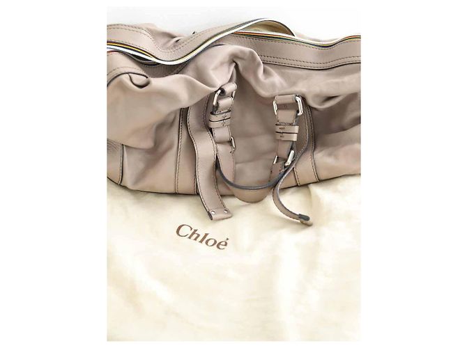 Chloé Borsa in pelle beige - vista 7