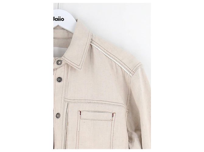 Isabel Marant Giacca in cotone beige - vista 3