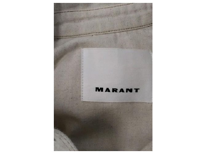 Isabel Marant Giacca in cotone beige - vista 5