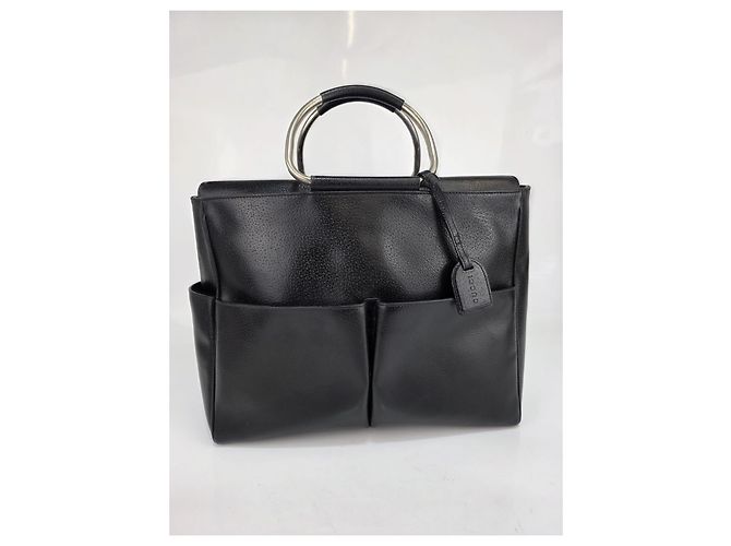 Borsa a mano Gucci in pelle nera Nero - vista 3