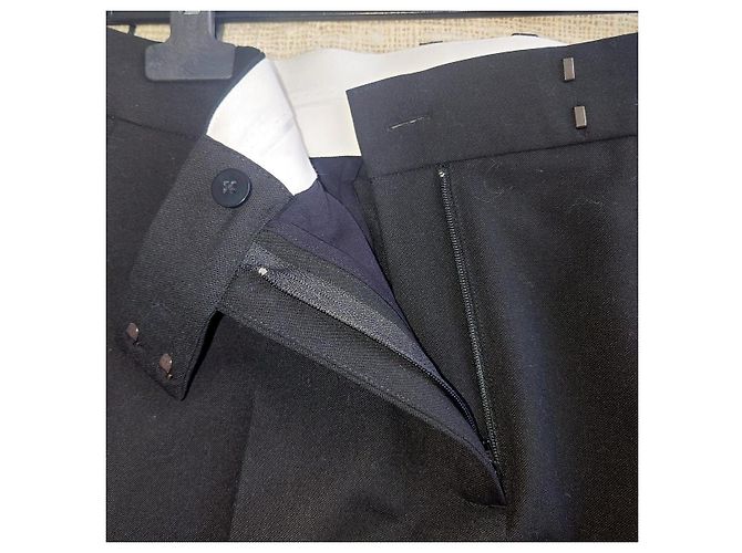 Massimo Dutti Falda negra recta con aberturas Negro - vista 4