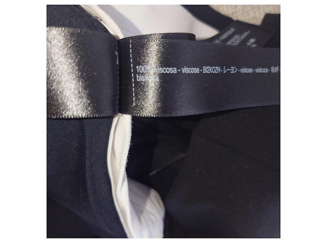 Massimo Dutti Falda negra recta con aberturas Negro - vista 8