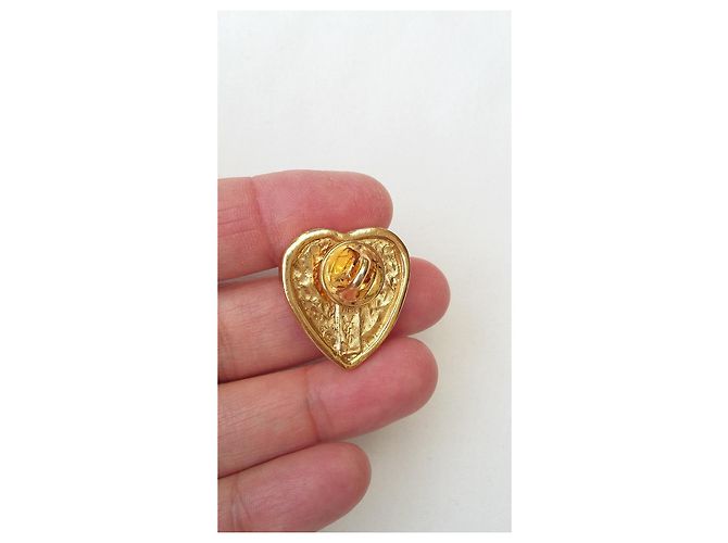 Yves Saint Laurent Arty Spilla a Cuore Rossa Oro Rosso D'oro Gold hardware - vista 7