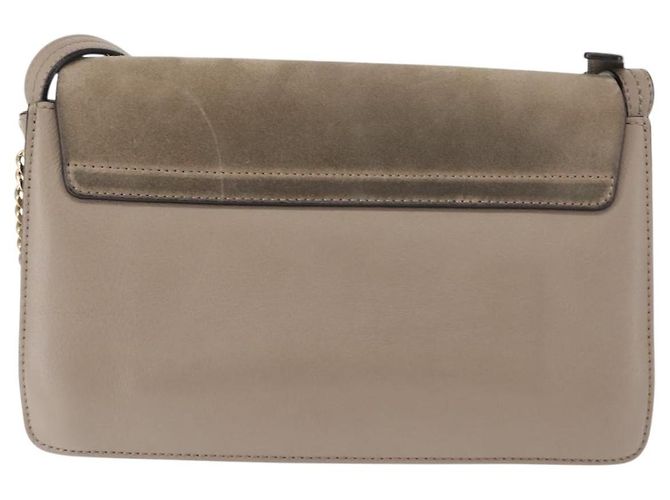 Chloé Borsa a Spalla Faye Mini in Pelle e Suede di Chloe Beige - vista 2