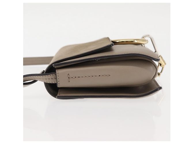 Chloé Borsa a Spalla Faye Mini in Pelle e Suede di Chloe Beige - vista 4