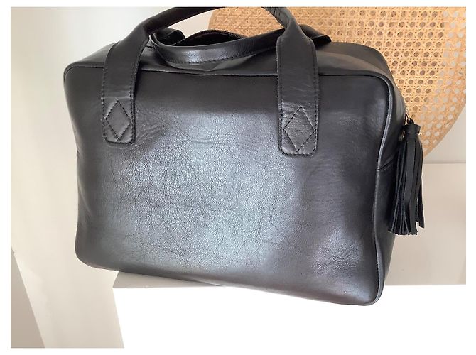 Autre Marque Borsa a mano Marie Beldi Honoré in pelle nera Nero - vista 7