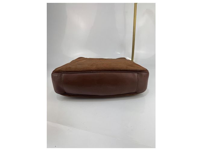 Borsa a spalla Gucci in pelle / camoscio marrone 284 - vista 7