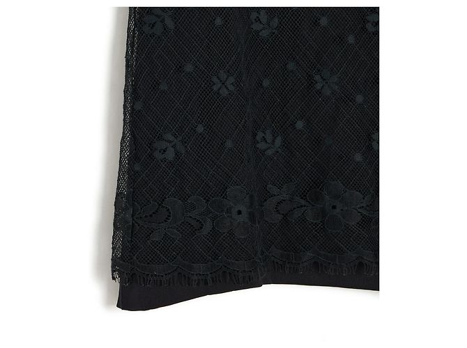 Chanel 2003 AH Falda de Encaje Negro FR36 FW UK8 US6 - vista 2