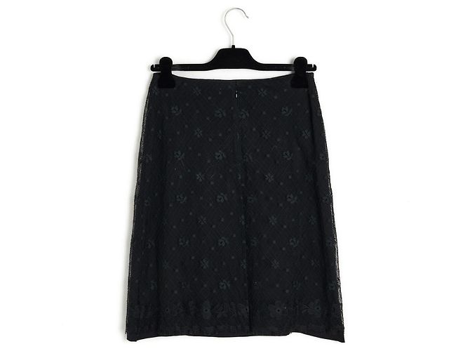 Chanel 2003 AH Falda de Encaje Negro FR36 FW UK8 US6 - vista 4