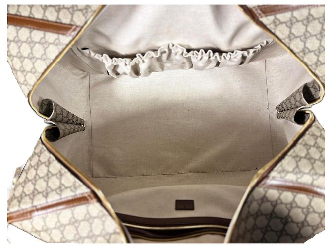 Gucci Borsa da Viaggio GG Supreme Beige - vista 11
