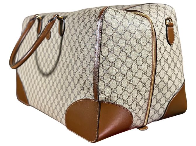Gucci Borsa da Viaggio GG Supreme Beige - vista 3