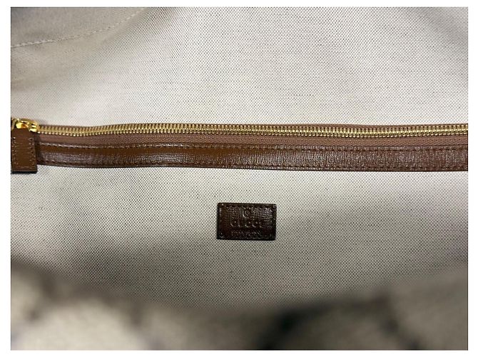 Gucci Borsa da Viaggio GG Supreme Beige - vista 5