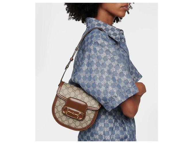 Gucci Horsebit 1955 Mini Beige - vista 9