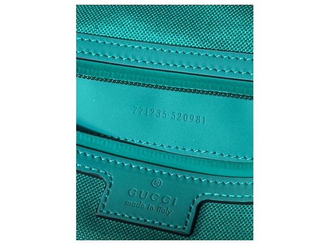 Gucci Borsa da Viaggio Grande con Monogramma GG Verde - vista 5