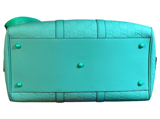 Gucci Borsa da Viaggio Grande con Monogramma GG Verde - vista 6