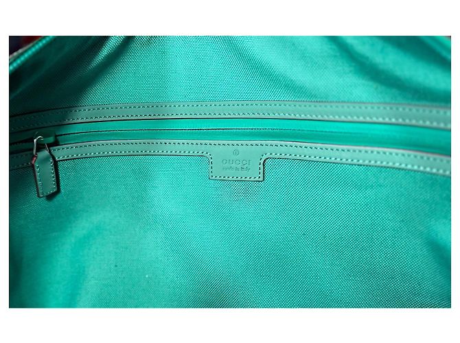 Gucci Borsa da Viaggio Grande con Monogramma GG Verde - vista 8