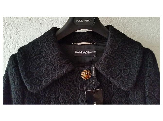 Dolce & Gabbana ABRIGO DE LANA DOLCE&GABBANA. Negro - vista 4