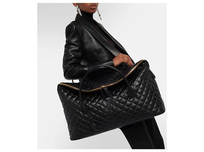 Borsa da viaggio Saint Laurent GIANT nera in pelle Nero - vista 11