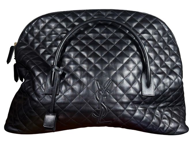 Borsa da viaggio Saint Laurent GIANT nera in pelle Nero - vista 2