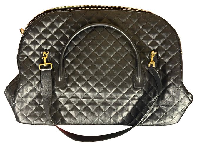Borsa da viaggio Saint Laurent GIANT nera in pelle Nero - vista 3