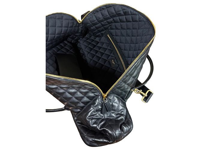 Borsa da viaggio Saint Laurent GIANT nera in pelle Nero - vista 4