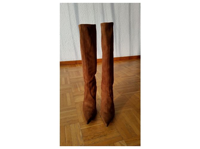 BOTAS DE CUERO CASADEI EN SCOMOSCIATA Marrón claro - vista 3